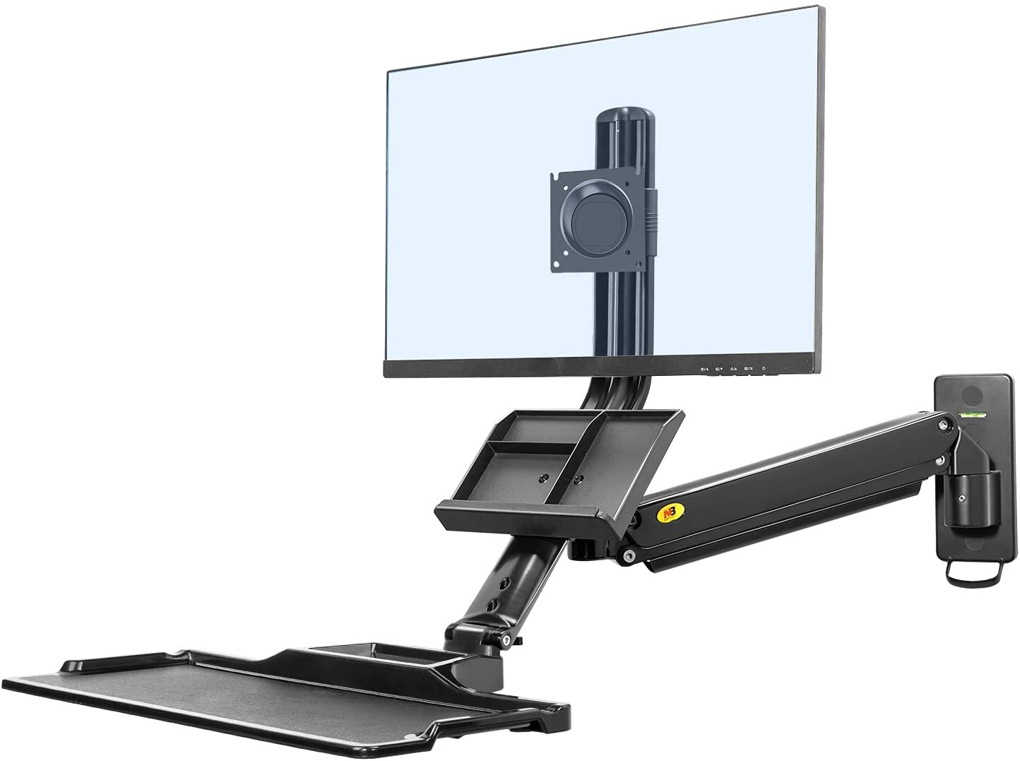 NB New Product Sit Stand Desk Wall Mount MB32 - Black