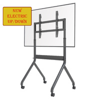 NEW P220 Heavy Duty large screen Electric Height Adjustment TV Stand on wheels for up to 90kg